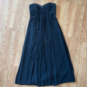 Black Strapless Bridesmaid Dress